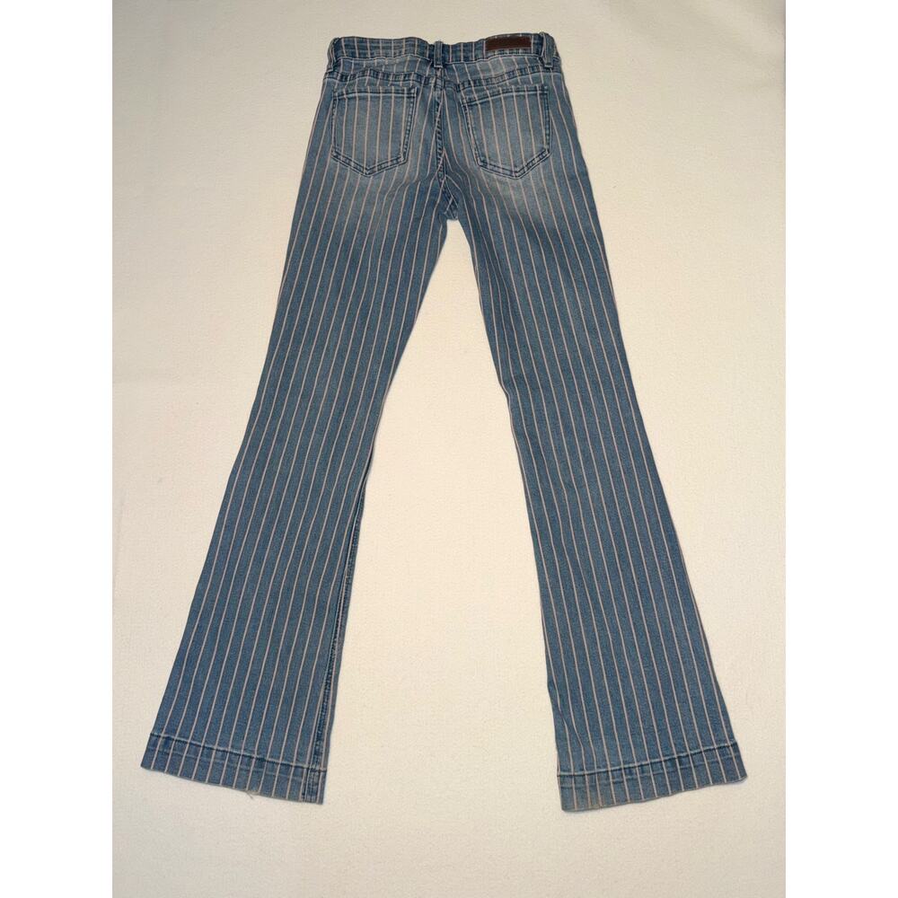 Rock & roll denim girls striped flare trouser with adjustable waistband - Picture 2 of 16